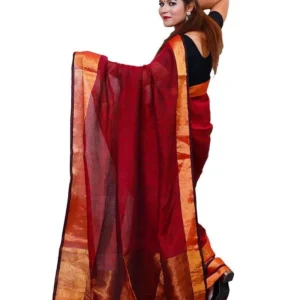 Zari Border Linen Saree